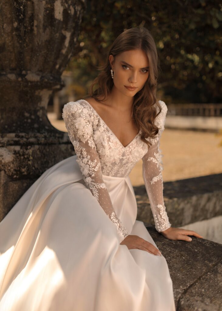 Libelle Bridal wedding dress - long sleeve wedding dress with lace